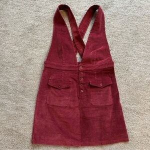 Umgee USA Burgundy Corduroy Dress